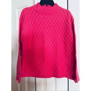 Talbots Honeycomb Knit Mock Turtleneck Sweater